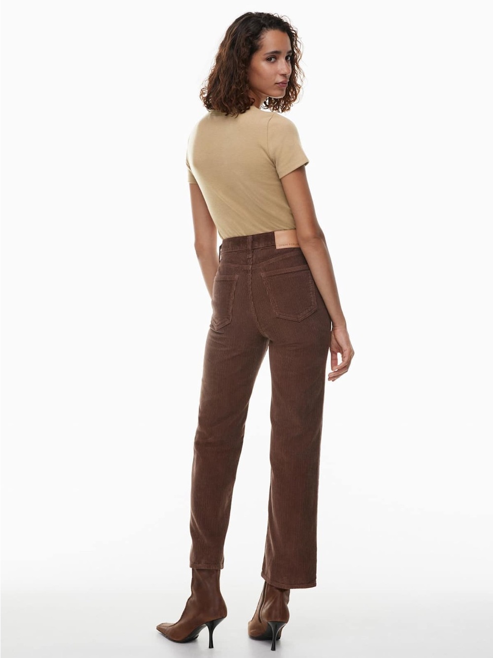 Aritzia Denim Forum Arlo High Rise Straight-Leg Corduroy Jeans Pants